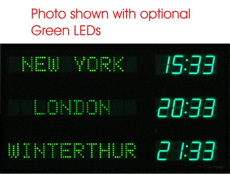 Digital Time Zone Displays, World Clocks, Digital World Clocks or Time
