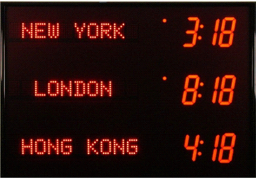 Digital Time Zone Displays, World Clocks, Digital World Clocks or Time