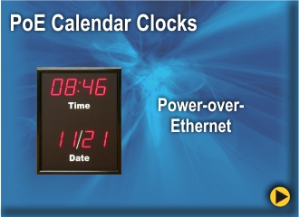 BRG's Power Over Etheenet Calendar Clocks