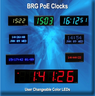 BRG PoE (Power-over-Ethernet Clocks are easy to setup and use