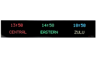 BRG 3 Zone Time Zone Clocks, 3 Zone Fixed and Programmable Time Zone ...